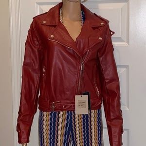 Women's Red Lather Jacket